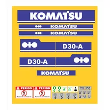 Kit Etiquetas Adesivos Trator Esteira Komatsu D30 A