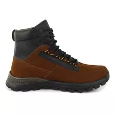 Coturno Masculino Trekking Couro Nobuk & Palmilha Em Gel