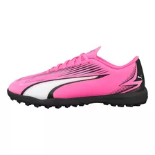 Chuteira Juvenil Menino E Menina Society Ultra Play Puma Cor Poison Pink-puma White-puma Black Tamanho 34