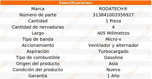 (1) Banda Accesorios Micro-v Vent, Alt 300zx 3.0lv6 84/89 Foto 2