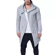 Elegante Hoodie Gabardina Sudadera Larga Para Hombre 4201