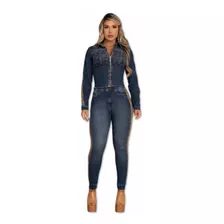 Jaqueta Jeans Máxi Logo Maria Gueixa