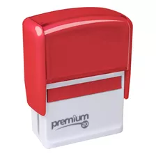 Carimbo Premium 20 Tinta Preto Exterior Vermelho