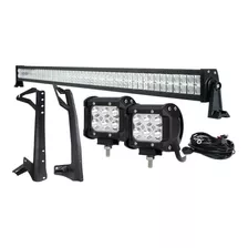 Kit Barra Led 52 Brackets Faros 700w Jeep Wrangler Jk 07-17