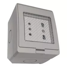 Tomacorriente Doble 10a + 10/16a 250v Hidrobox Ip55 Lexo Color Blanco