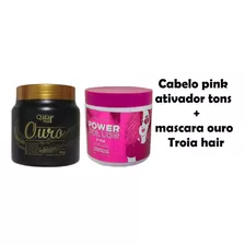 Cabelo Pink Ativador De Tons E Mascara Ouro Troia Hair
