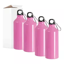 Pack De 4 Botellas Aluminio Para Sublimación 600ml