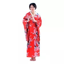 Kimono Estampado De Mujer Vestido Tradicional Japonés