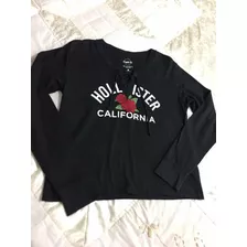 Hollister Blusa Para Dama Talla S Color Negra Manga Larga