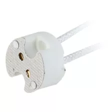 Conector Zócalo Cerámico Bipin Gu5.3 C/ Cable 15cm Macroled 