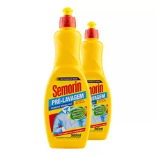 Kit 2 Tira Manchas Semorin Pré-lavagem Líquido Frasco 500ml