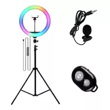 Ringhlight Rgb Colorida 26cm 10 Polegadas + Tripé 2m