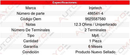 Inyector Combustible Mpfi 206 4cil 1.4l 00 Al 08 8168484 Foto 2