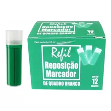 Refil Recarga Para Marcador De Quadro Branco Caixa C/ 12 Un. Cor Da Tinta Verde