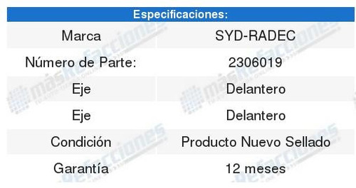 Syd Maza Rueda Delantera Para Hyundai Accent 99 A 10 Foto 2