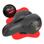 Banco Bike Selim Grande Para Bicicleta Super Comfort Molas Vazado Gel Tech Com Refletor Spinning Mtb Confortável Resistente Cor Preto Sign Preto/vermelho 2.5 Cm 2 Cm