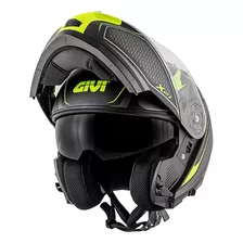 Capacete Givi X21 Shiver Preto/ Titanium /amarelo Fosco