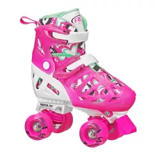 Roller Derby Patines Ajustables 4 Ruedas Rosa Niña Regalo