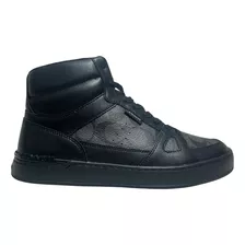 Tenis Coach Negro De Bota Para Hombre - 100% Originales