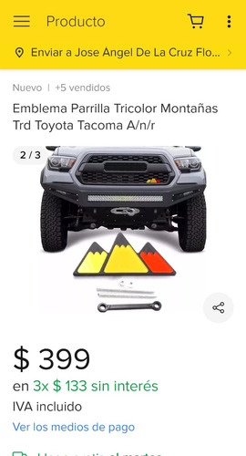 Emblema Parrilla Trd Para Toyota Tacoma Tundra 4runner Highl Foto 6