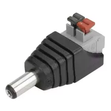 Plug P4 Macho Com Borne 2.1 5.5mm Engate Rápido Chipsce Cor Preto