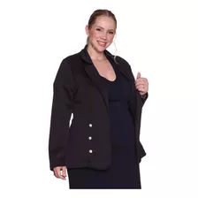 Blazer Plus Size Alongado Acinturado G1 G2 G3 Neoprene