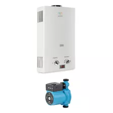 Avera Combo Boiler De Paso 12 L Y Bomba Presurizadora 1/4 Hp Color Blanco Tipo De Gas Glp