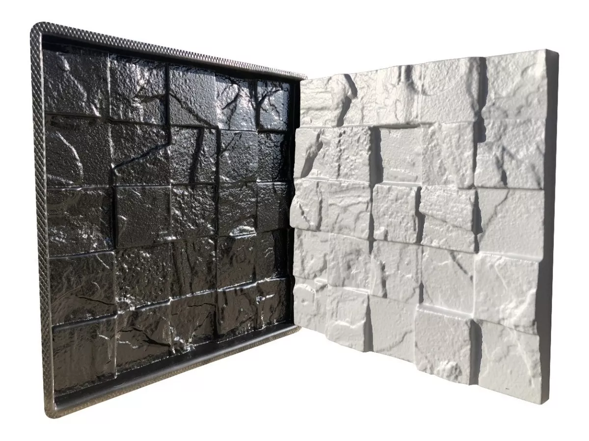 Forma Gesso/cimento 3d Abs - Mosaico Rústico 50 X 50cm