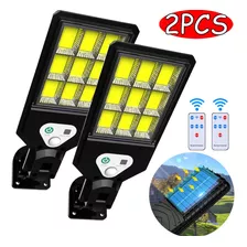 2pcs Luz Solar Mástil Proyector Led Poste De Luz 200w