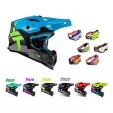 Capacete Mattos Racing Atomic Icon Motocross Trilha Cores