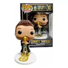 Muñeco Funko Pop Messi Copa Gold Edition 10 Bisht Capa Negra