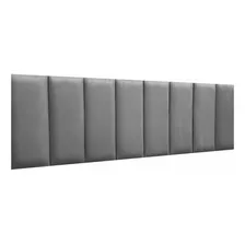 Cabeceira Cama Box Queen Modulada Painel Estofado 8 Modulos