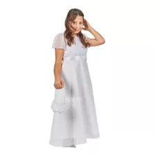 Vestido Nena Comunión Niña Con Mangas Cortejo Divino Fiesta