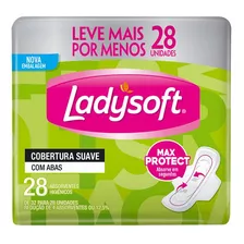 Absorvente Cobertura Suave Com Abas 28 Unidades Ladysoft