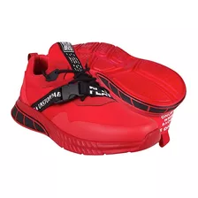 Tenis What´s Up Hombre 325020 Textil Rojo