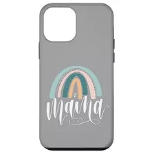 Funda Para iPhone 12 Mini Mama With Boho Rainbow Plastico-02