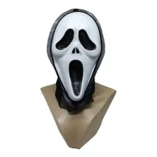 Máscara Pânico Monstro Plastico Terror Fantasia Halloween Cor Branca