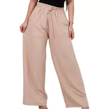 Calça Moda Feminina Pantalona Duna Cintura Alta Com Forro 