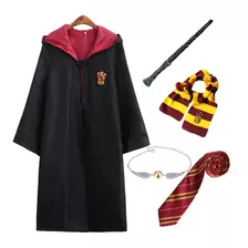 5 Pçs Capa De Harry Potter Casaco Bordado+gravata+vaque+cach