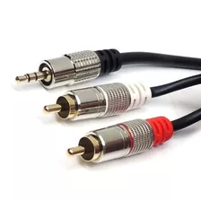 Cabo P2 Stereo X 2 Rca Áudio Profissional 10 Metros 10m