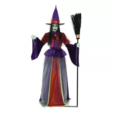 Animatronic Decorativo De Bruja Br Pretty Witch Halloween