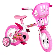 Bicicleta Infantil Princesinha Aro 12 Branca Rosa Styll Kids