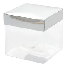 Caja Pvc Con Tapa Metalizada 7x7cm 2pz