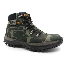 Coturno Feminino Camuflado Bota Segurança Adventure 