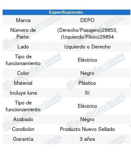 Espejo Electrico Honda Pilot 2003 2004 2005 2006 2007 2008 Foto 2