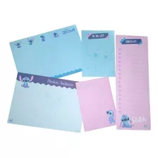 Kit C/5 Notas Notinhas Mini Papel De Carta Coleção Stitch