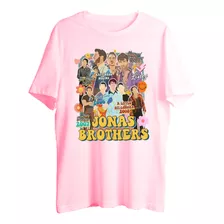 Camiseta Jonas Brothers Estampa Algodão Adulto