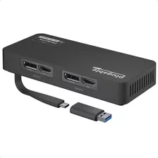 Adaptador Displayport Y Hdmi Para Monitor Dual Usb-c/ 3.0