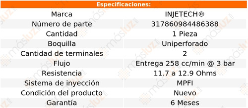1) Inyector Combustible Jeep Cherokee L6 4.0l 99/01 Injetech Foto 4