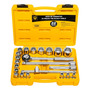 Jogo Kit De Soquetes Ferramentas Manuais Chave Catraca Reversível 1/2 Pol 8 A 32mm Cor Amarelo Bcs022 The Black Tools